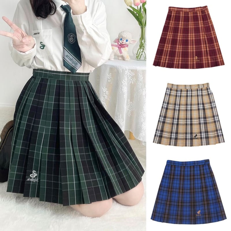 長丈C】公式 ハリーポッター チェックプリーツスカート ホグワーツ寮 4