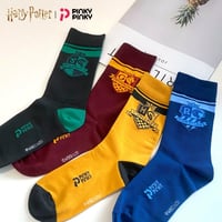 【公式】 ハリーポッター ライン入りホグワーツ寮章 靴下 ソックス PinkyPinky 海外限定公式ライセンス