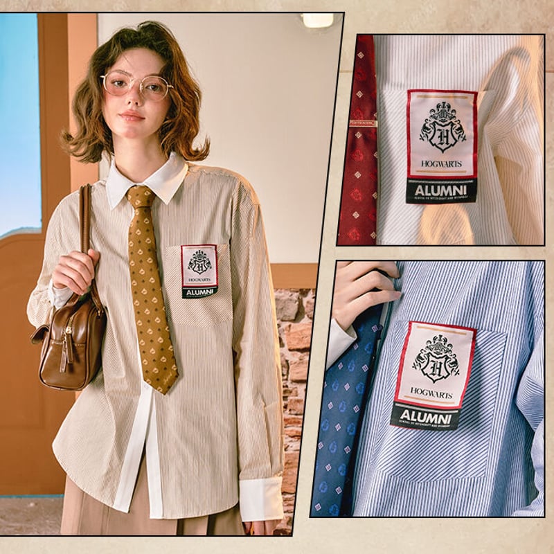 公式 ハリーポッター 「ライトブルー」 ストライプ柄 長袖