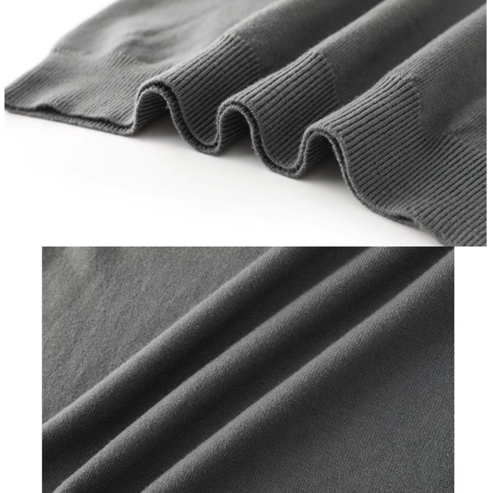 グレー Vネックセーター 無地カラー スクールセーター ユニセックス