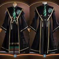 【高級版】魔法の覚醒 魔法使いの和風ローブ ”蛇の緑” コスプレ衣装 女子制服 男子制服
