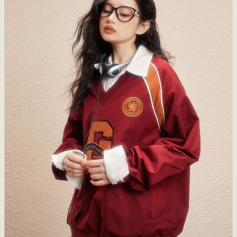 公式 ハリーポッター Vネック トレーナー スウェット ホグワーツ寮 4色  