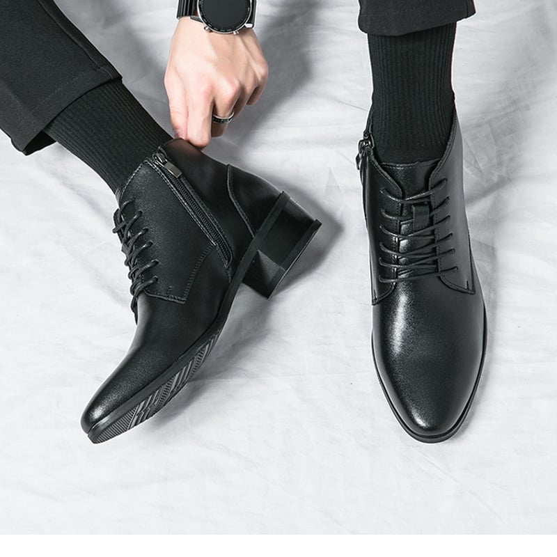 【極美品】新郎*靴*BENIR シークレットシューズ シークレットシューズ 本革 メンズ 9cmアップ ビジネスシューズ