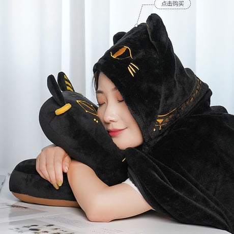 バステト リバーシブル 枕 デスク/仮眠用 大英博物館 公式 作品シリーズ ガイアアンダーソン猫