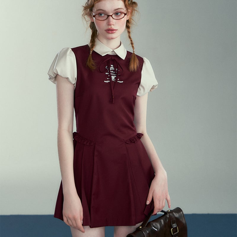 【公式正規品】ハリーポッター ワンピース 制服 ハッフルパフ KYOUKO ハリーポッター 着脱式ケープ ローブ風セーラーワンピース