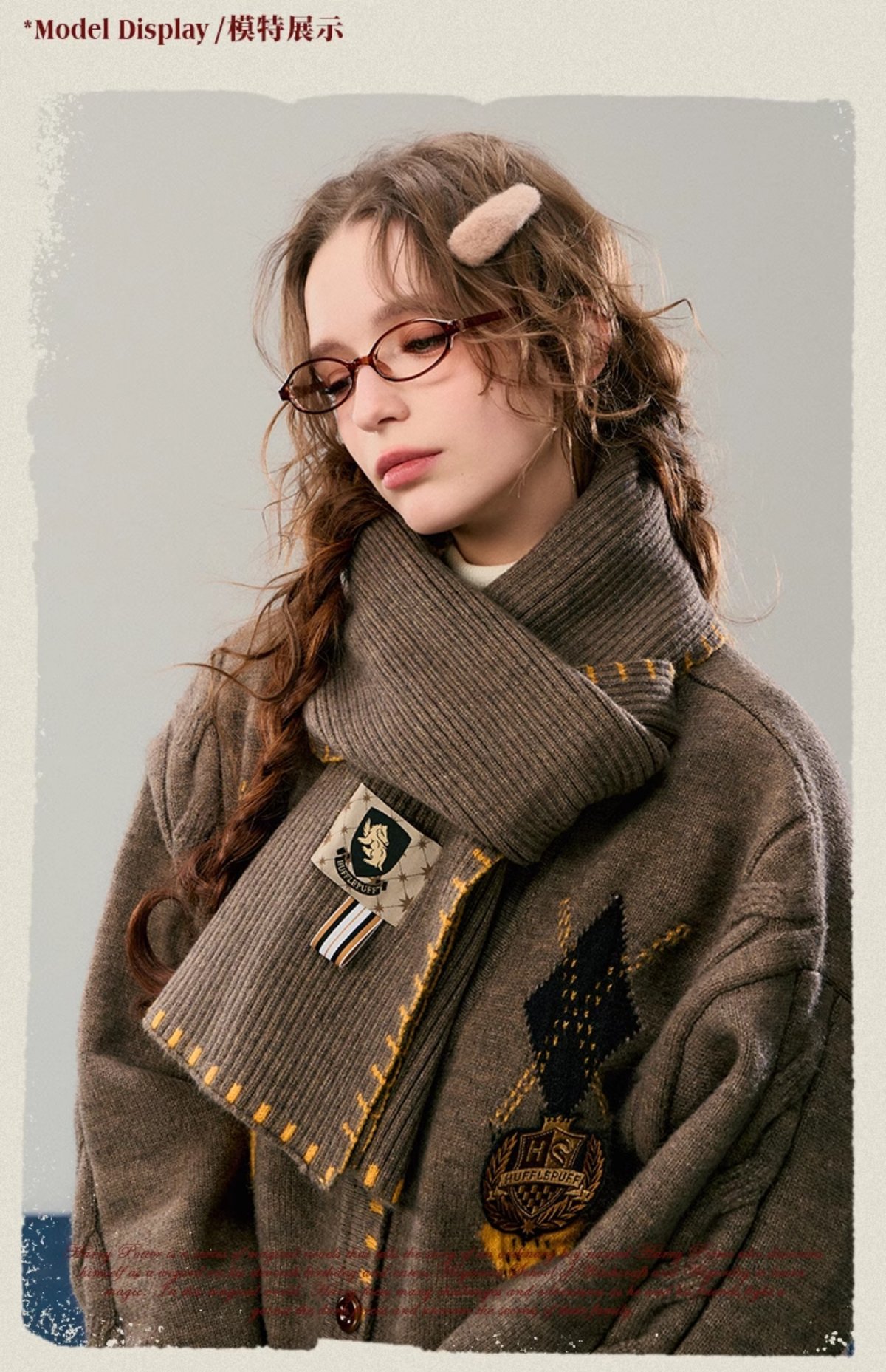 ハリーポッター ステッチマフラー ホグワーツ寮4色 KYOUKO2024冬