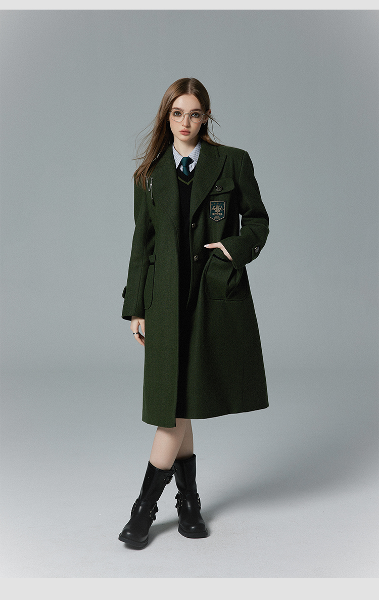 未使用品⭐️公式 ハリーポッター ヘリンボーン　ロングコート　KYOUKO コラボ 公式 ハリーポッター ヘリンボーン柄ロングコート ホグワーツ寮 4色