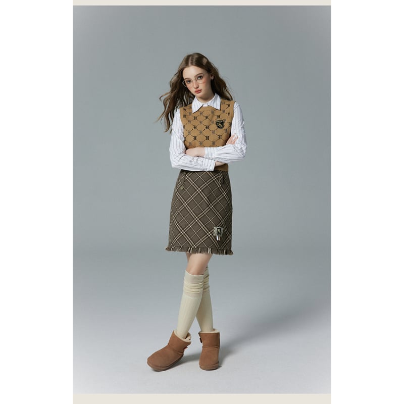 公式 ハリーポッター ホグワーツ寮ひざ上チェック柄 タイト