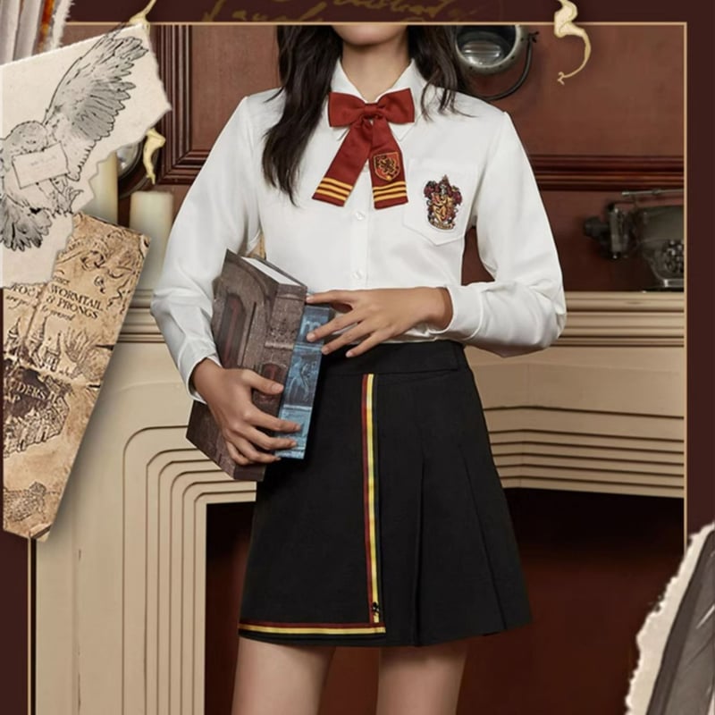 公式 ハリーポッター レイヤード ライン プリーツスカート ブラック 