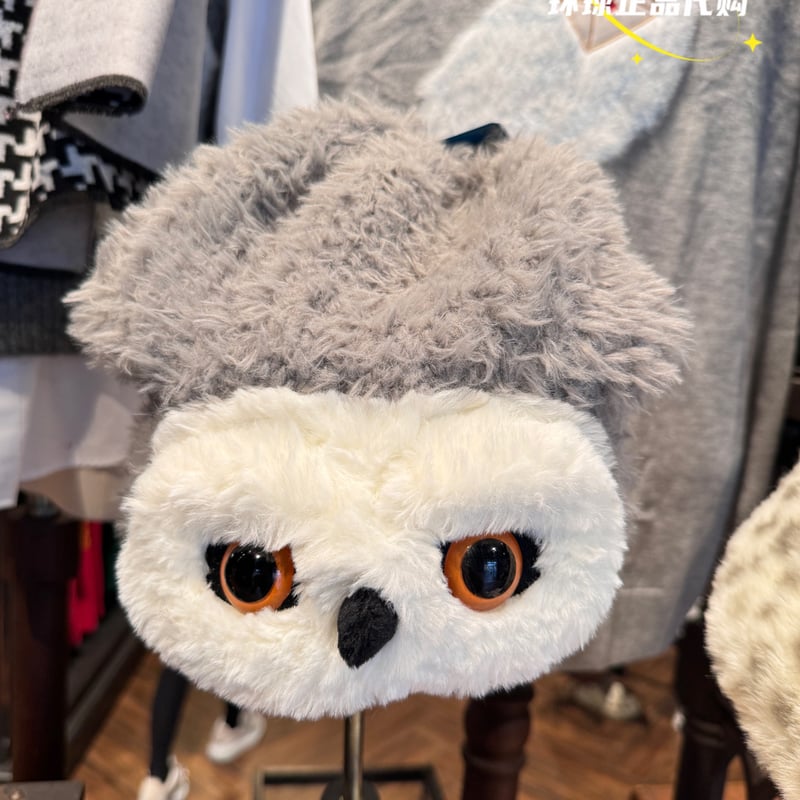 ハリーポッター ヘドウィグ もふもふ ニット帽 ユニバーサルスタジオ