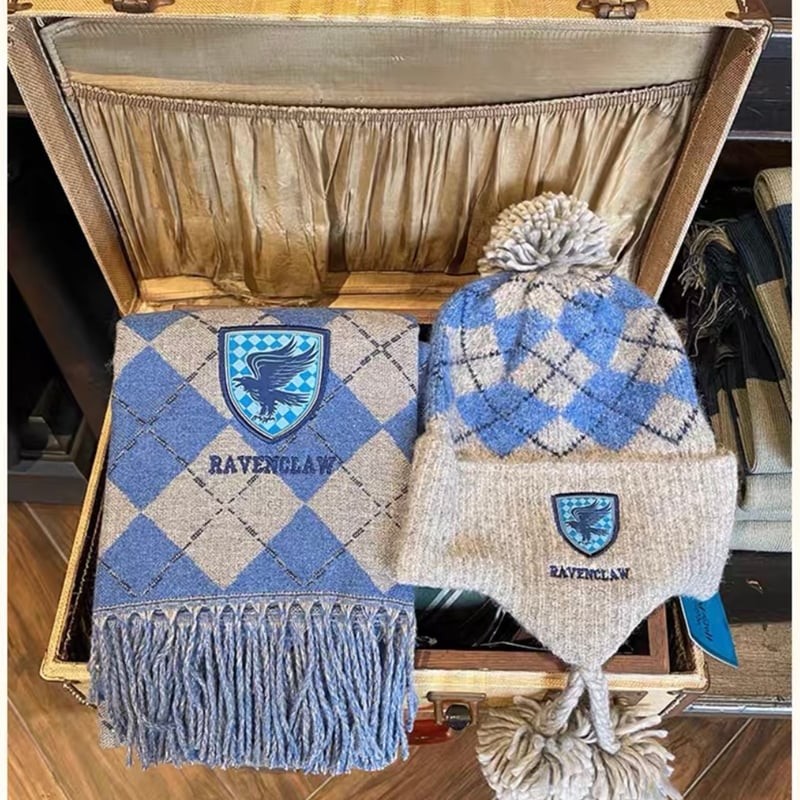 ハリーポッター公式 アーガイル柄ニット帽 ユニバーサルスタジオ