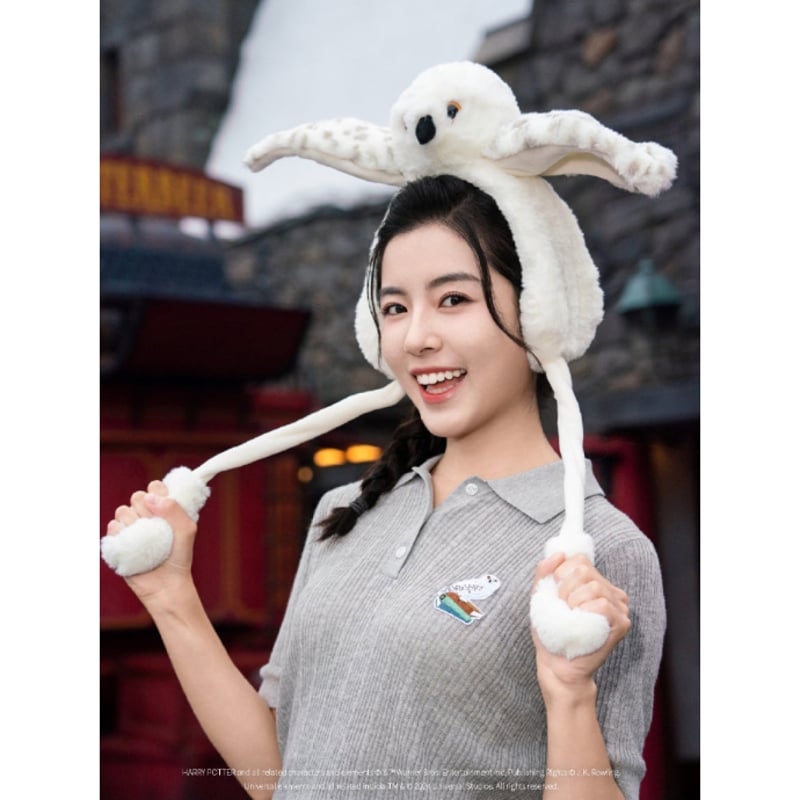 ハリーポッター ヘドウィグ リブ ニット ポロシャツ ユニセックス