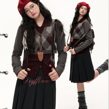 Harry Potter× 梗豆 ジャケット、膝丈スカート、ネクタイセット CATEGORY 梗豆KYOUKO制服馆コラボ商品 | Aki global