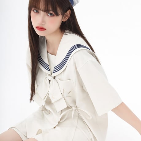 公式 サンリオ シナモロール レースアップセーラーパンツ 海外限定コラボ KYOUKO 2022夏