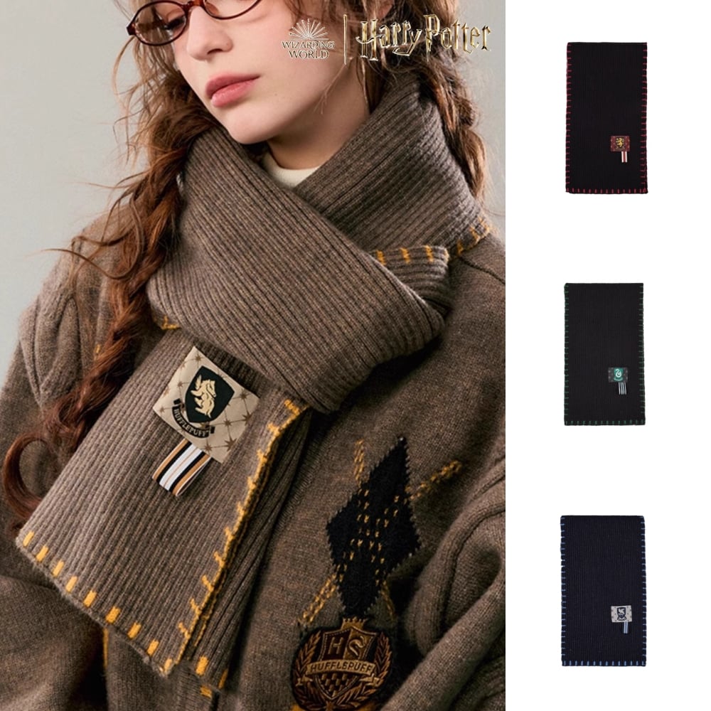 ハリーポッター ステッチマフラー ホグワーツ寮4色 KYOUKO2024冬 | Aki