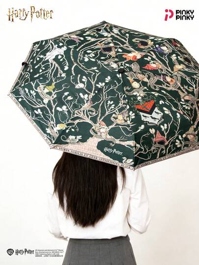 ハリーポッター ブラック家の家系図タペストリー柄 折り畳み傘 晴雨