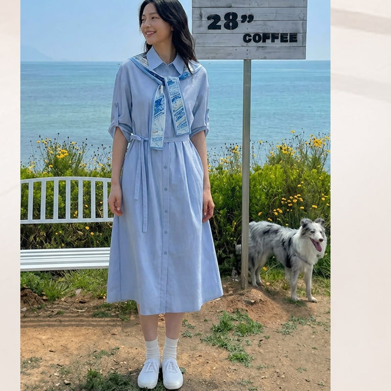ロングワンピース ゴッホ ワンピース LILY BROWN ゴッホ ひまわり 長袖