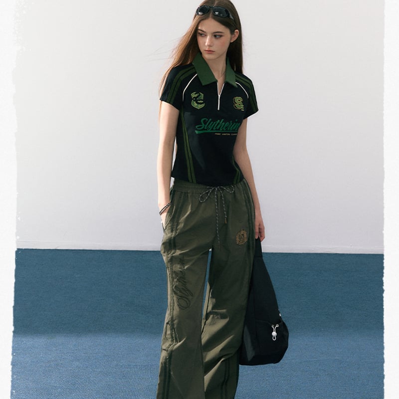 ハリーポッター ハーフジップアップポロシャツ ホグワーツ4色