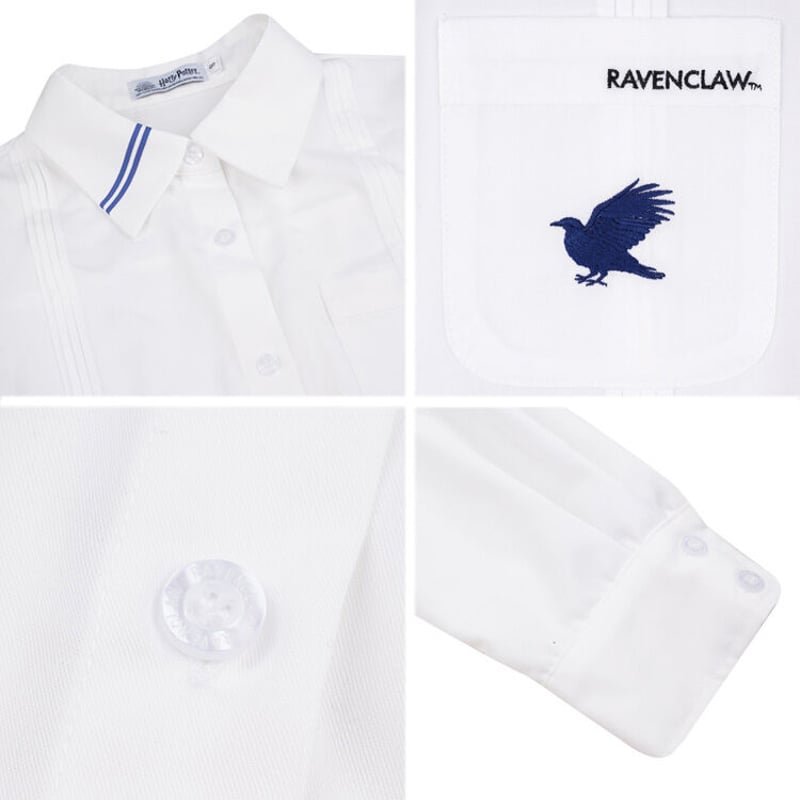 公式 ハリーポッター 2本線ライン 長袖 Yシャツ ホグワーツ寮 4