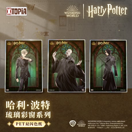 【1パック】 ハリーポッター ステンドグラス 色紙コレクション 公式ライセンス 海外限定商品 XTOPiA