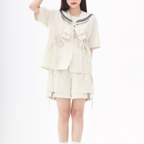 公式 サンリオ シナモロール レースアップセーラーパンツ 海外限定コラボ KYOUKO 2022夏