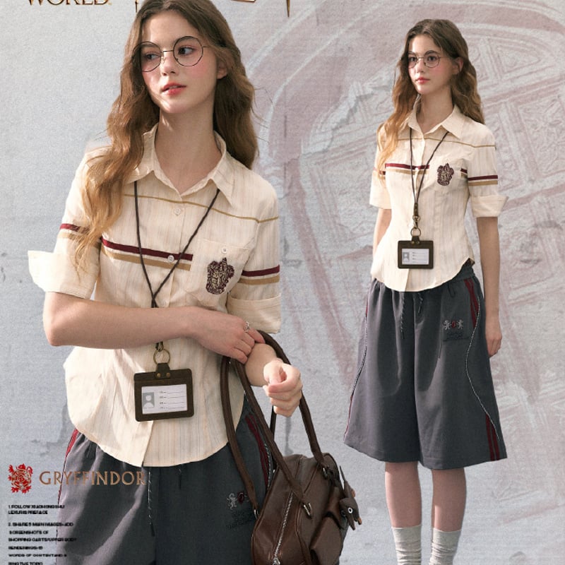 ハリーポッター 7分丈スリムシャツブラウス KYOUKO2025夏 | Aki