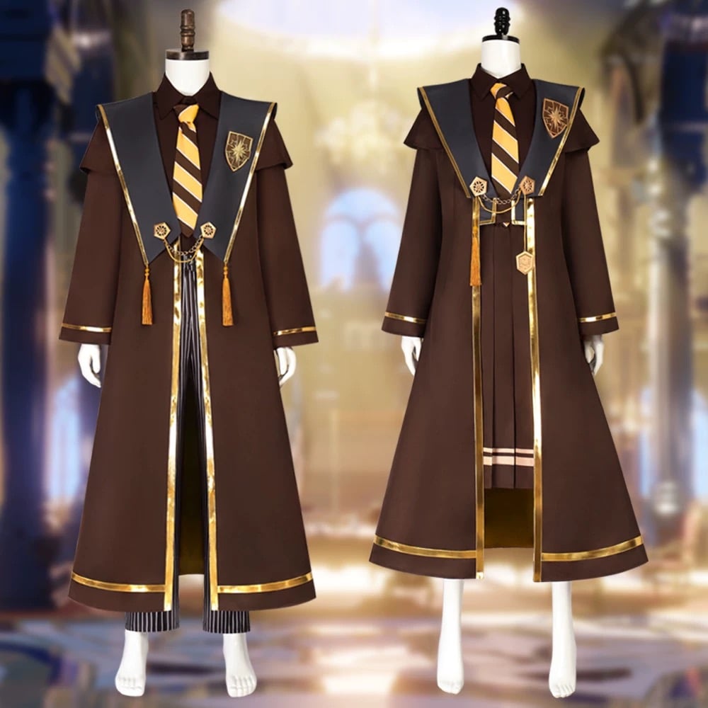 魔法の覚醒 魔法使いの和風ローブ ”穴熊の黄” コスプレ衣装 女子制服