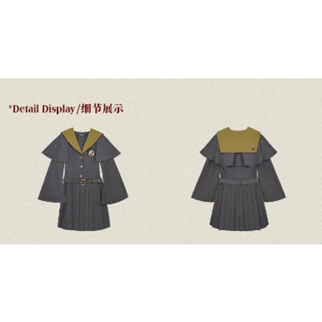 ハリーポッター 着脱式ケープ ローブ風セーラーワンピース [ロング丈] KYOUKO2025初春