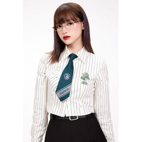 【公式】 ハリーポッター 寮章柄  ワンタッチ ショート ネクタイ 「ストラップタイプ」 ホグワーツ制服 ワーナーブラザーズ 公認 海外 コラボ版 梗豆 KYOUKO 制服馆