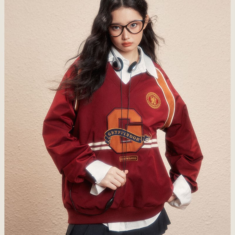 公式 ハリーポッター Vネック トレーナー スウェット ホグワーツ寮 4色
