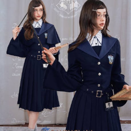 ハリーポッター 着脱式ケープ ローブ風セーラーワンピース [ロング丈] KYOUKO2025初春