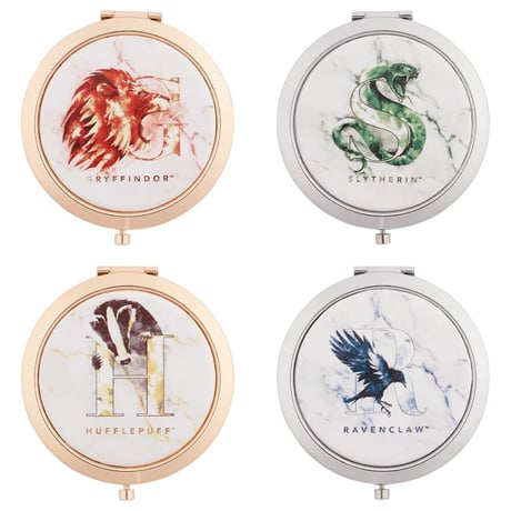 公式 ハリーポッター  コンパクト ミラー ホグワーツ寮 マーブル デザイン Harry Potter shop UK