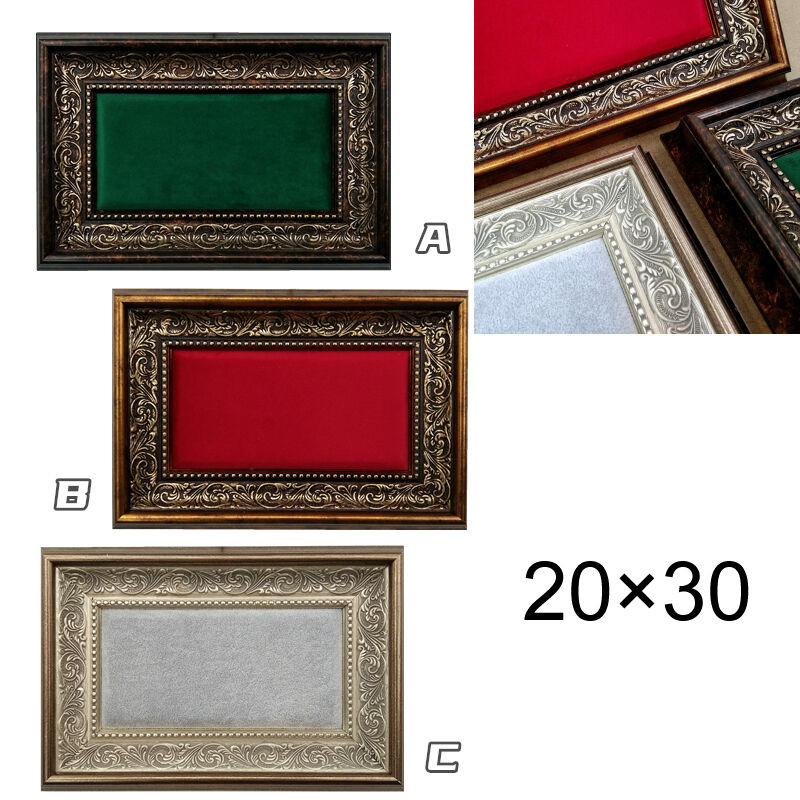 30×20㎝ 額縁 アクセサリースタンド 壁掛け 長方形 赤/緑/白