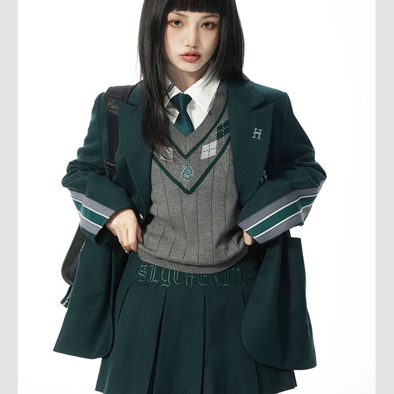 ハリーポッター ワーナーブラザーズ公式ライセンス アシンメトリープリーツスカート ハリーポッター ベルト付き チェック柄 プリーツスカート