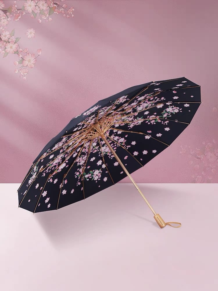 秋の夜長に♪雷電シリーズ パッケージ版 3作品セット 夏の星空を再現したレディース長傘！晴雨兼用雨傘8本骨60cm