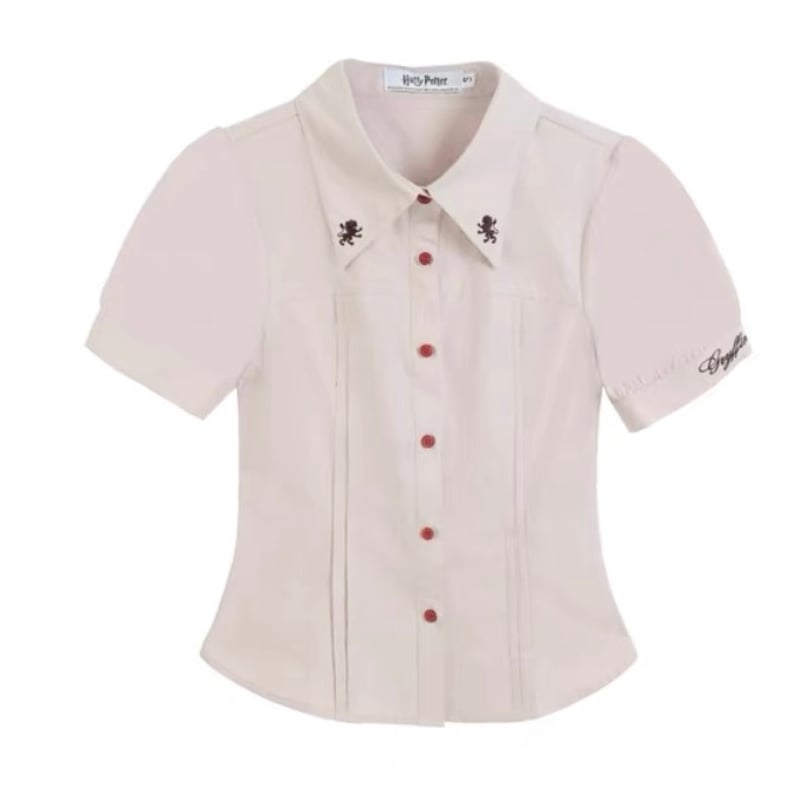 ハリーポッター ワンポイントパフスリーブシャツブラウス ホグワーツ4