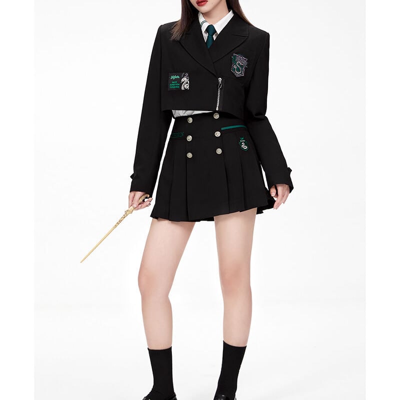 【正規品】KYOUKO スリザリン ジャケット 制服 ハリーポッター 公式 ハリーポッター ショートジッパージャケット 英国式