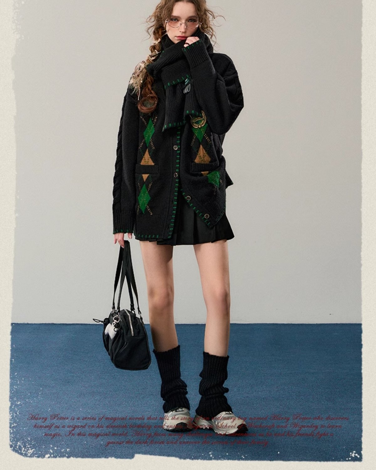 ハリーポッター ステッチマフラー ホグワーツ寮4色 KYOUKO2024冬