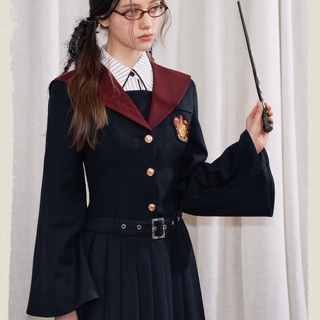 ハリーポッター 着脱式ケープ ローブ風セーラーワンピース [ロング丈] KYOUKO2025初春
