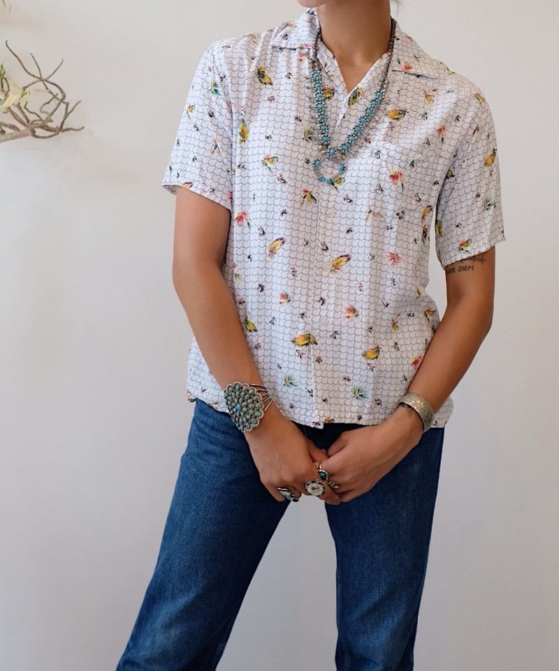 50's Made in Usa Lure Open Collar S/S Shirt | G...