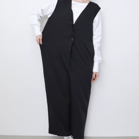 【レディース】Front button overalls（192971）