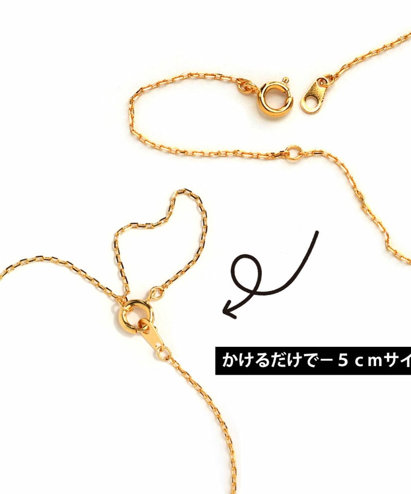 金色の金属製円筒形ネックレス Jewel VOX ネックレス レディース 金属アレルギー対応 ショート