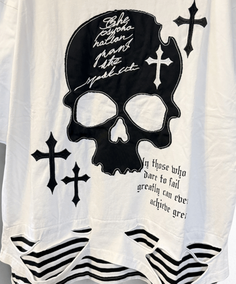 【PSYCHO NATION】スカルクラッシュレイヤードTシャツ（126965）