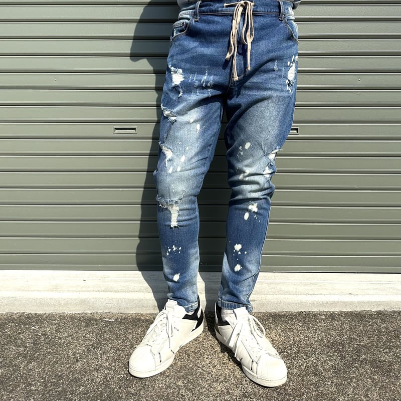 ADAM PATEK】Crash denim Tapered pants(2228020) ADAM PATEK】Crash denim Tapered pants(2228020)