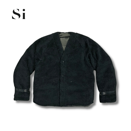 【si/エスアイ】REVERSIBLE BOADNWN CARDIGAN products by TAION（ khaki×black）10122303