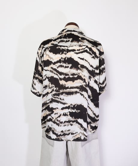 【Many men many minds】 Total pattern short sleeve open collar shirt（2515086）