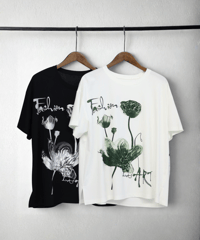 【レディース・ユニセックス】フラワープリント半袖Tシャツ（206689）