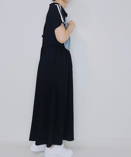 【select】デニム切り替えロングワンピース（77004）