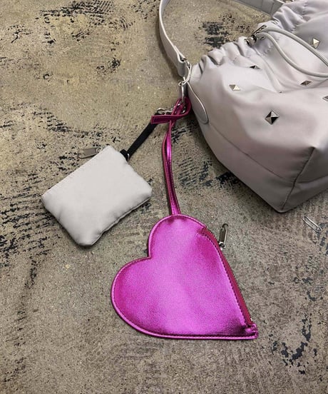 【select】2WAY ♡ スタッズ｜heart pouch studs 2way shoulder（C26001）