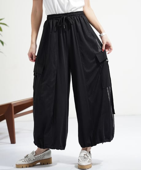 【select】メッシュ切替フレアパンツ（C-3650）
